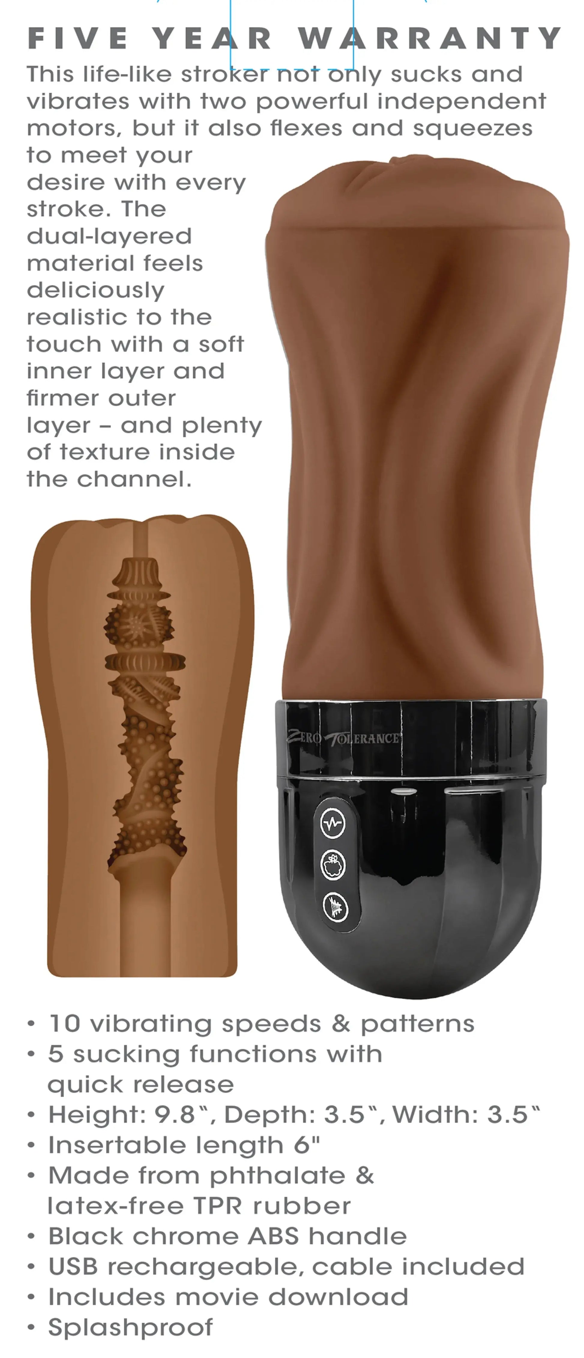 ZERO TOLERANCE TIGHT LIPPED DARK Evolved Novelties