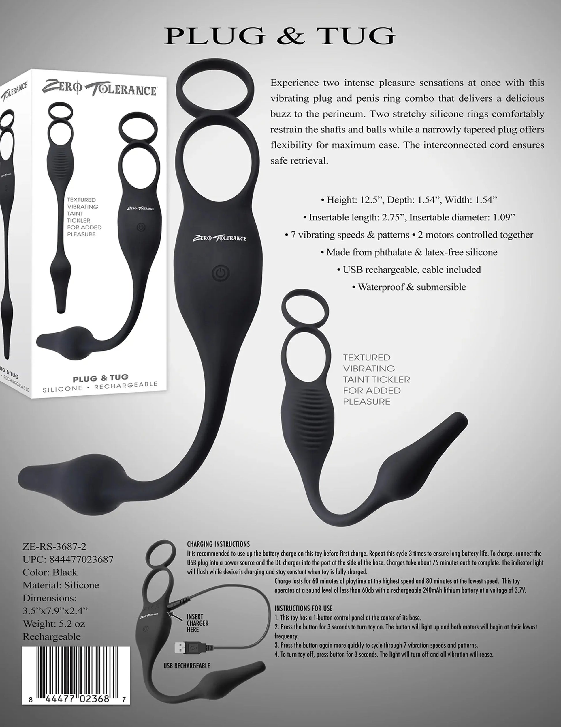 Zero Tolerance Plug & Tug Evolved Novelties