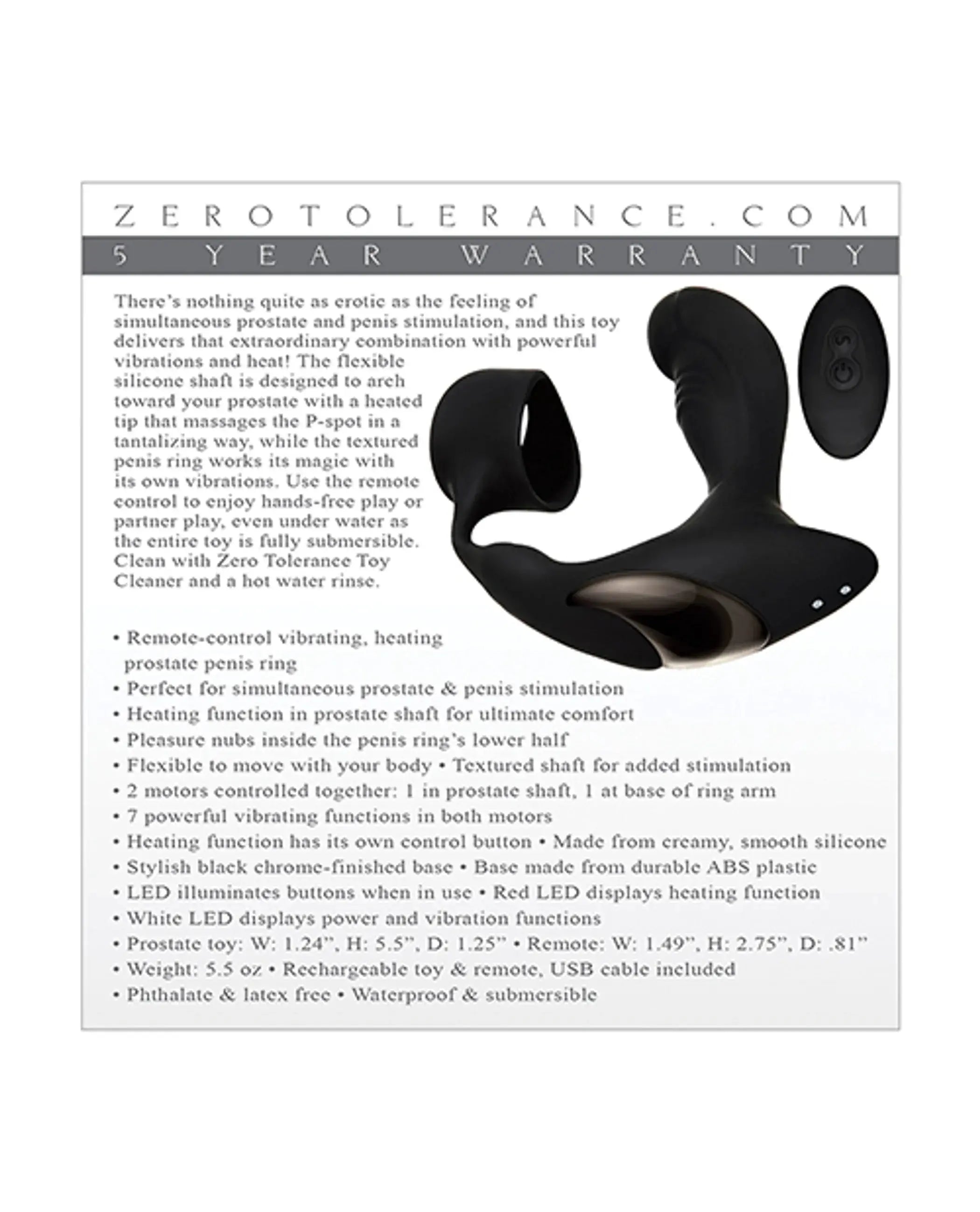 Zero Tolerance Strapped & Tapped Prostate Massager Evolved Novelties