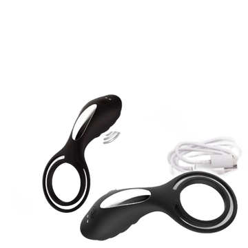 DOCTOR LOVE ZINGER+ VIBRATING RECHARGEABLE COCK RING BLACK Doctor Love