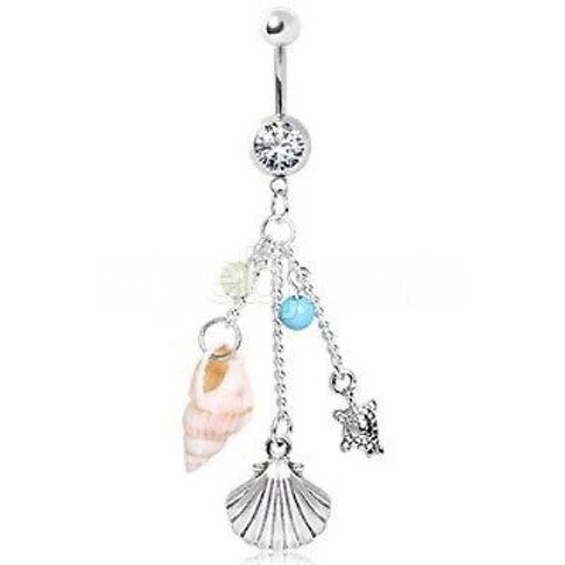 Beach Charms Dangle Navel Ring Fashion Hut Jewelry